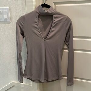 Lulus Kiss Me, Miss Me Taupe Long Sleeve Top